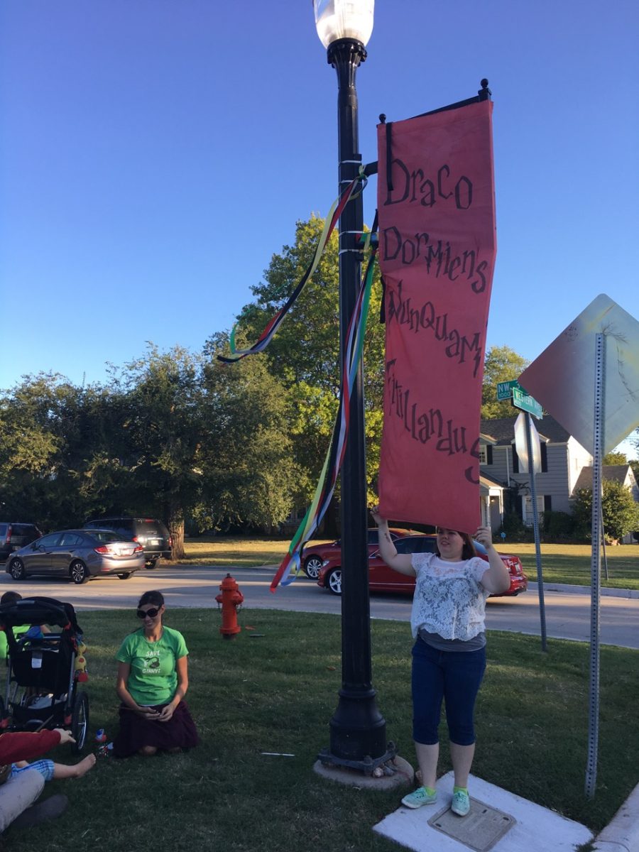 Love the fun signs at the Harry Potter Festival - photo by Dennis Spielman