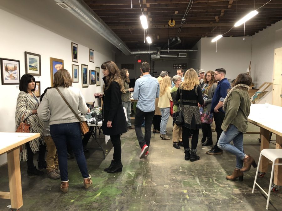 The waiting area for Factory Obscura's Shift Opening - photo by Dennis Spielman