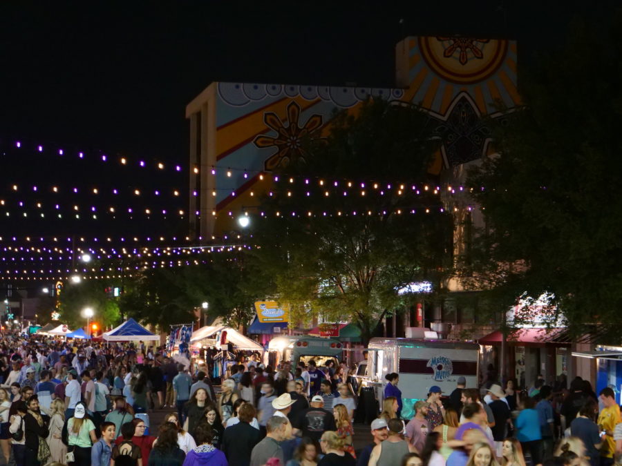 Downtown Norman during the Norman Music Festival - photo by Dennis Spielman
