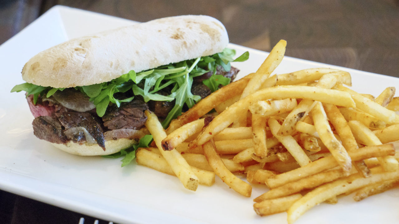 Steak Sandwich with Fries at Ludivine - photo by Dennis Spielman