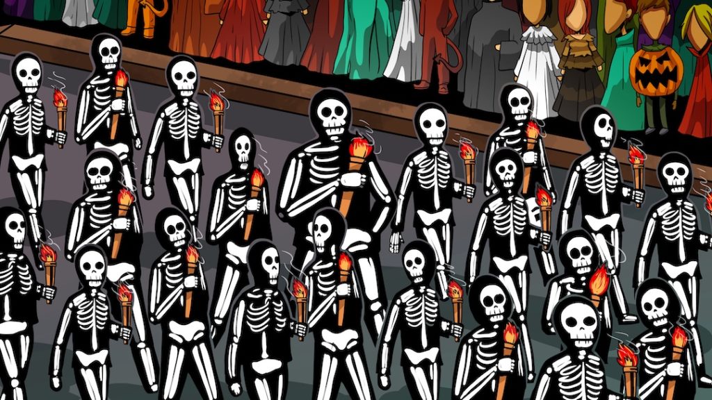 A parade of skeletons