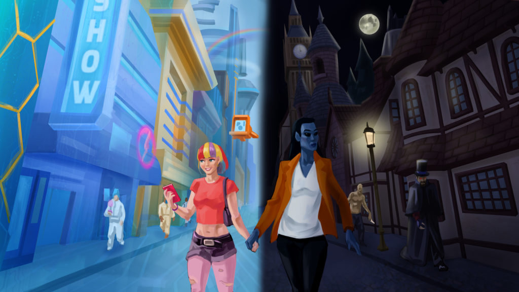 Haley and Robin - art by Mikey Marchan