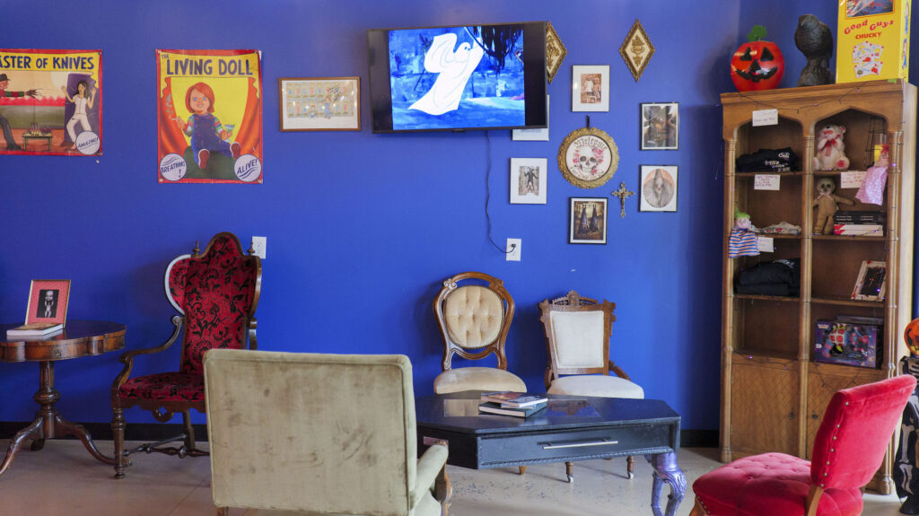 A photo of the inside of The The Ice Creamatory in Norman.