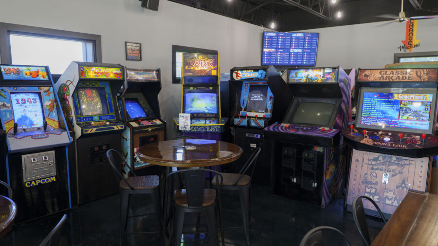 Arcade games at Remi's Arcade and Bistro